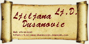 Ljiljana Dušanović vizit kartica